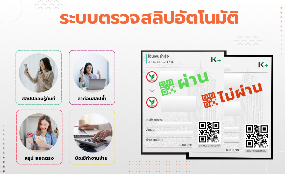 ระบบตรวจสลิปอัตโนมัติ หมดปัญหาสลิปปลอม สลิปซ้ำ ยอดไม่ตรง